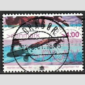 FRIMRKER DANMARK | 2001 - AFA 1287 - Ungdomskultur - 4,00 Kr. PLAY - Pragt Stemplet