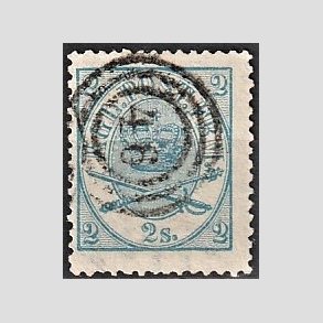 FRIMRKER DANMARK | 1864-70 - AFA 11 - 2 Skilling bl - Krone Scepter - Stemplet