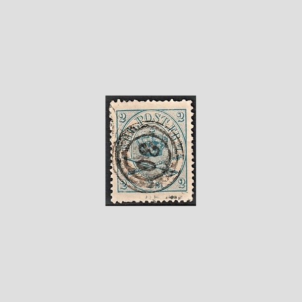 FRIMRKER DANMARK | 1864-70 - AFA 11 - 2 Skilling bl - Krone Scepter - Stemplet