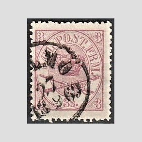 FRIMRKER DANMARK | 1864-70 - AFA 12 - 3 Skilling lilla Krone Scepter - Stemplet