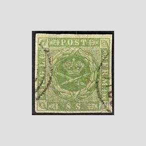 FRIMRKER DANMARK | 1854-57 - AFA 5 - 8 Skilling grn - Stemplet