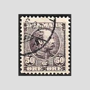 FRIMRKER DANMARK | 1904-05 - AFA 50 - Chr. IX 50 re lilla - Stemplet