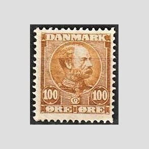 FRIMRKER DANMARK | 1904-05 - AFA 51 - Chr. IX 100 re gulbrun - Ubrugt
