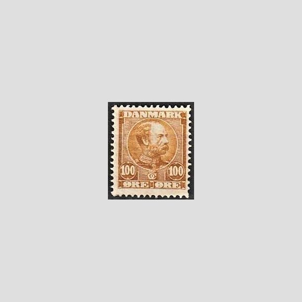 FRIMRKER DANMARK | 1904-05 - AFA 51 - Chr. IX 100 re gulbrun - Ubrugt