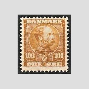 FRIMRKER DANMARK | 1904-05 - AFA 51 - Chr. IX 100 re gulbrun - Postfrisk