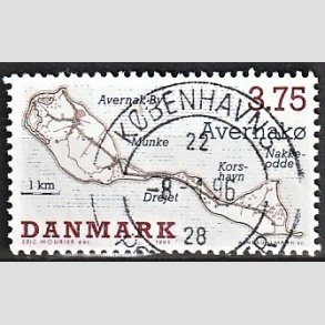 FRIM�RKER DANMARK | 1995 - AFA 1086 - Dansk sm��er - 3,75 Kr. flerfarvet - Pragt Stemplet