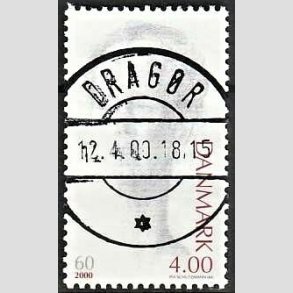 FRIMRKER DANMARK | 2000 - AFA 1239 - Droning Margrethe 60 r - 4,00 Kr. rdbrun/gr - Pragt Stemplet Dragr