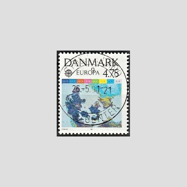 FRIMRKER DANMARK | 1991 - AFA 990 - Europamrker rumflyvning - 4,75 Kr. flerfarvet - Pragt Stemplet