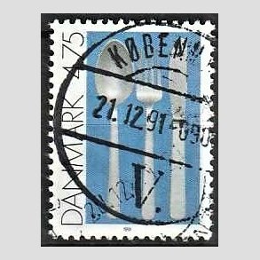 FRIM�RKER DANMARK | 1991 - AFA 997 - Dansk Brugskunst - 4,75 Kr. flerfarvet - Pragt Stemplet