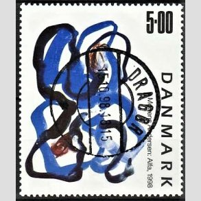 FRIMRKER DANMARK | 1998 - AFA 1188 - Mogens Andersen - 5,00 Kr. flerfarvet - Pragt Stemplet