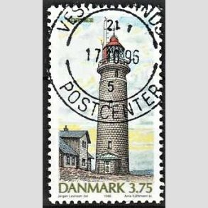 FRIM�RKER DANMARK | 1996 - AFA 1124 - Danske Fyrt�rne - 3,75 Kr. flerfarvet - Pragt Stemplet