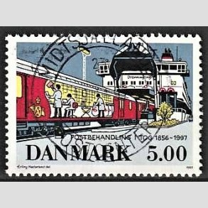 FRIM�RKER DANMARK | 1997 - AFA 1147 - Bureautjenestens oph�r - 5,00 Kr. flerfarvet - Pragt Stemplet