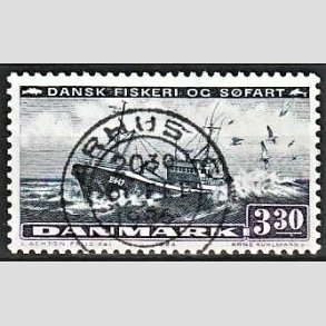FRIM�RKER DANMARK | 1984 - AFA 811 - Fiskeri og s�fart - 3,30 Kr. sortbl�/violet - Pragt Stemplet