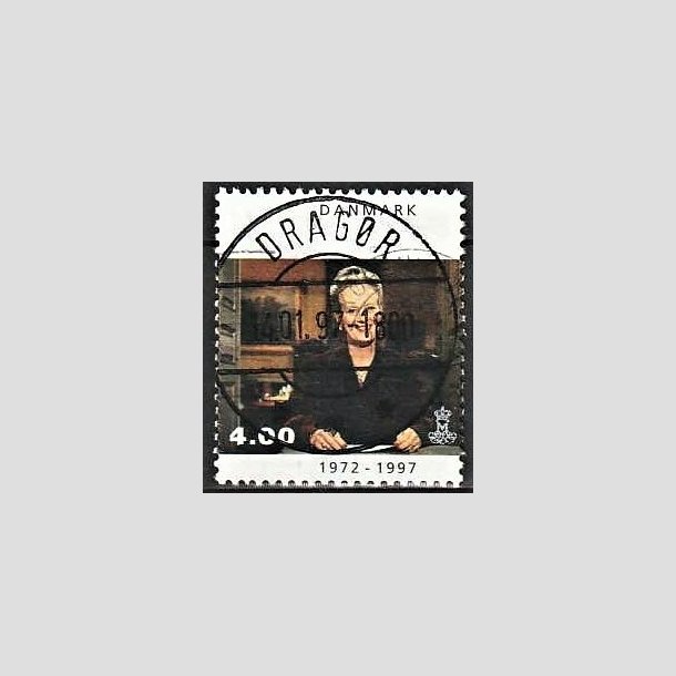 FRIMRKER DANMARK | 1997 - AFA 1136 - 25 rs jubilum - 4,00 Kr. flerfarvet - Pragt Stemplet Dragr