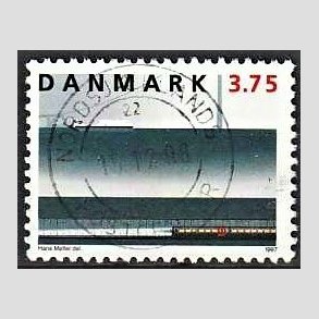 FRIM�RKER DANMARK | 1997 - AFA 1144 - Jernbanen Storeb�lt - 3,75 Kr. flerfarvet - Pragt Stemplet