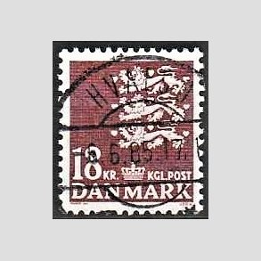 FRIMRKER DANMARK | 1985 - AFA 823 - Rigsvben 18 Kr. brun - Pragt Stemplet