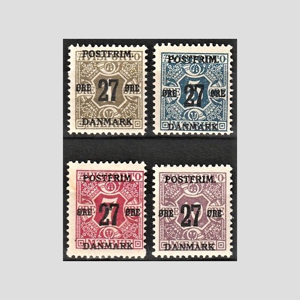 FRIMRKER DANMARK | 1918 - AFA  85x,86x,87x,89x - 27 re provisorier st X'ere - Ubrugt (Svage hngselsspor)