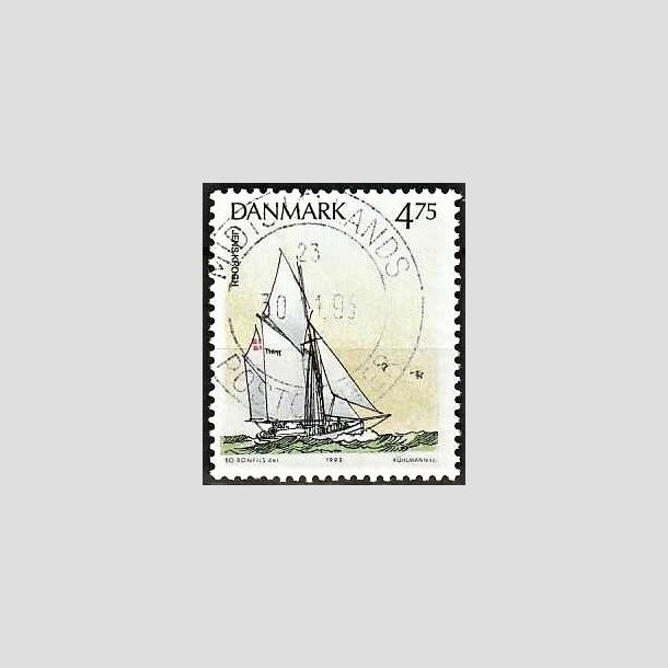 FRIMRKER DANMARK | 1993 - AFA 1046 - Sejlskibe - 4,75 Kr. flerfarvet - Pragt Stemplet