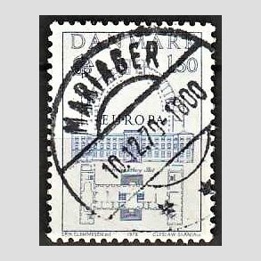 FRIM�RKER DANMARK | 1978 - AFA 659 - Europam�rker - 1,50 Kr. bl� - Pragt Stemplet Mariager
