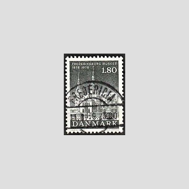 FRIMRKER DANMARK | 1978 - AFA 657 - Frederiksborgmuseet 100 r - 1,80 Kr. sortgr - Pragt Stemplet