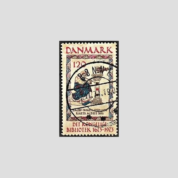 FRIMRKER DANMARK | 1973 - AFA 550 - Det Kongelige Bibliotek 300 r - 120 re beige/brun/bl/rd - Pragt Stemplet Rnne