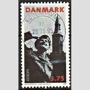FRIM�RKER DANMARK | 1995 - AFA 1091 - 50 �ret for befrielsen - 3,75 Kr. flerfarvet - Pragt Stemplet