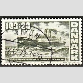 FRIMRKER DANMARK | 1976 - AFA 609 - Amerikanske uafhngighedserklring - 100 + 20 re grn - Pragt Stemplet
