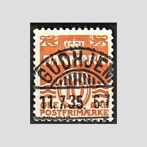 FRIM�RKER DANMARK | 1933 - AFA 202 - B�lgelinie 10 �re orange type IA - Lux Stemplet