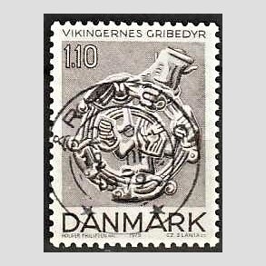 FRIM�RKER DANMARK | 1979 - AFA 684 - Vikingetiden - 1,10 Kr. brun - Pragt Stemplet