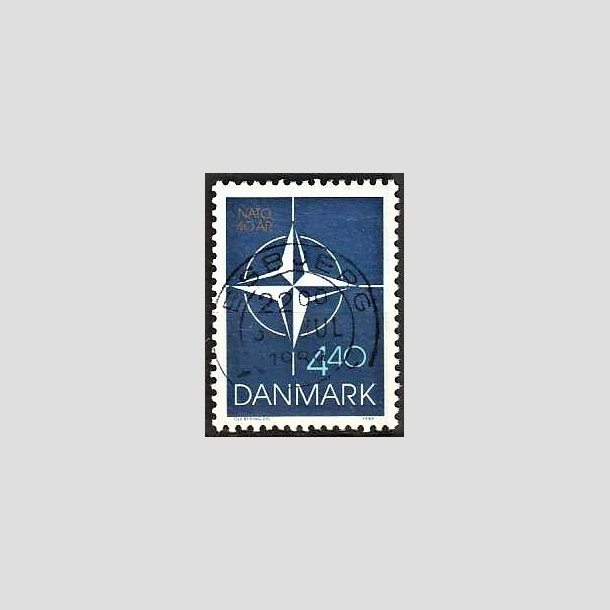 FRIMRKER DANMARK | 1989 - AFA 934 - Danmark i NATO 40 r. - 4,40 Kr. flerfarvet - Pragt Stemplet