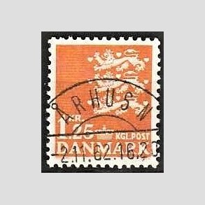 FRIMRKER DANMARK | 1962 - AFA 404 - Rigsvben 1,25 Kr. orange - Lux Stemplet rhus N