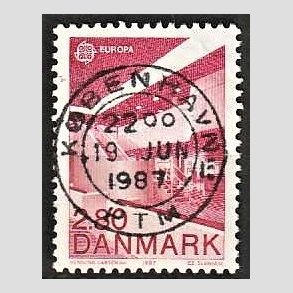 FRIM�RKER DANMARK | 1987 - AFA 882 - Europam�rker - 2,80 Kr. r�d - Pragt Stemplet