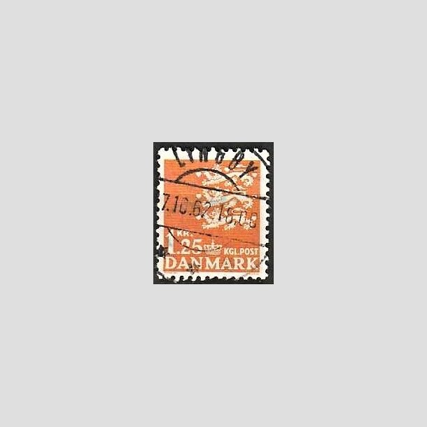 FRIMRKER DANMARK | 1962 - AFA 404 - Rigsvben 1,25 Kr. orange - Lux Stemplet Lyngby