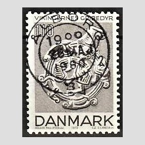 FRIM�RKER DANMARK | 1979 - AFA 684 - Vikingetiden - 1,10 Kr. brun - Pragt Stemplet