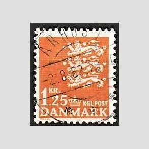 FRIMRKER DANMARK | 1962 - AFA 404 - Rigsvben 1,25 Kr. orange - Lux Stemplet