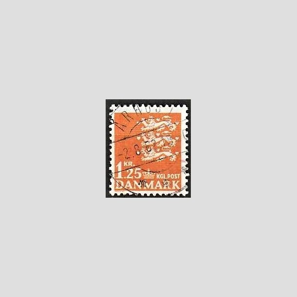 FRIMRKER DANMARK | 1962 - AFA 404 - Rigsvben 1,25 Kr. orange - Lux Stemplet