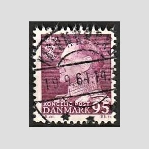 FRIMRKER DANMARK | 1963 - AFA 419 - Fr. IX 95 re mrkrdlilla - Lux Stemplet
