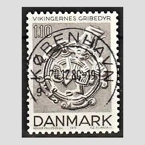 FRIM�RKER DANMARK | 1979 - AFA 684 - Vikingetiden - 1,10 Kr. brun - Pragt Stemplet K�benhavn