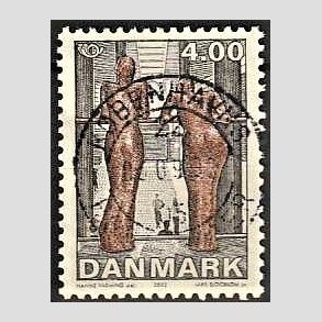 FRIMRKER DANMARK | 2002 - AFA 1312 - Samtidskunst - 4,00 Kr. flerfarvet - Pragt Stemplet