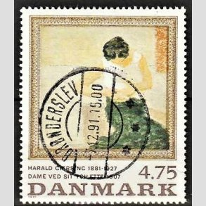 FRIMRKER DANMARK | 1991 - AFA 1005 - Harald Giersing - 4,75 Kr. flerfarvet - Pragt Stemplet