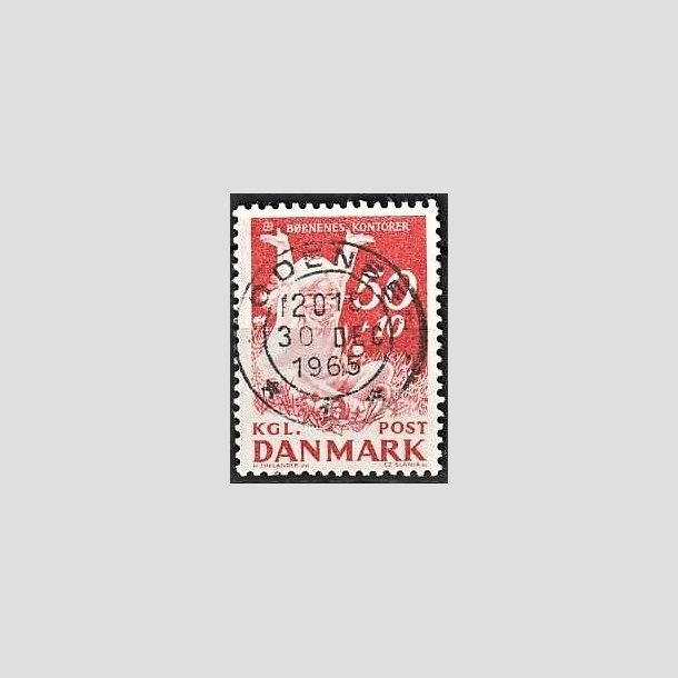 FRIMRKER DANMARK | 1965 - AFA 439F - Brnenes Kontor - 50 + 10 re rd - Pragt Stemplet