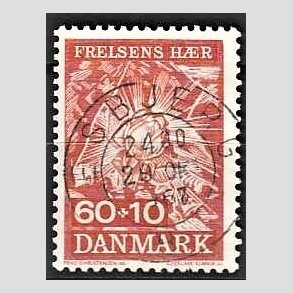 FRIMRKER DANMARK | 1967 - AFA 467 - Frelsens Hr - 60 + 10 re brunrd - Pragt Stemplet