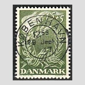 FRIMRKER DANMARK | 1947 - AFA 299 - Modstandsbevgelsen - 15 + 5 re grn - Pragt Stemplet