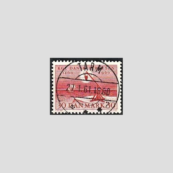 FRIMRKER DANMARK | 1960 - AFA 386 - Fyr &amp; Vagervsnet 400 r - 30 re rd - Pragt Stemplet