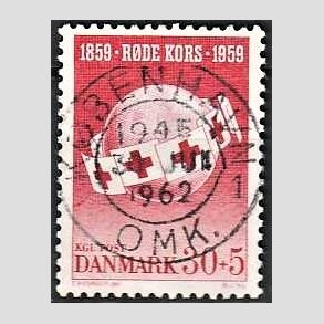 FRIMRKER DANMARK | 1959 - AFA 378 - Rde Kors - 30 + 5 re rd - Pragt Stemplet