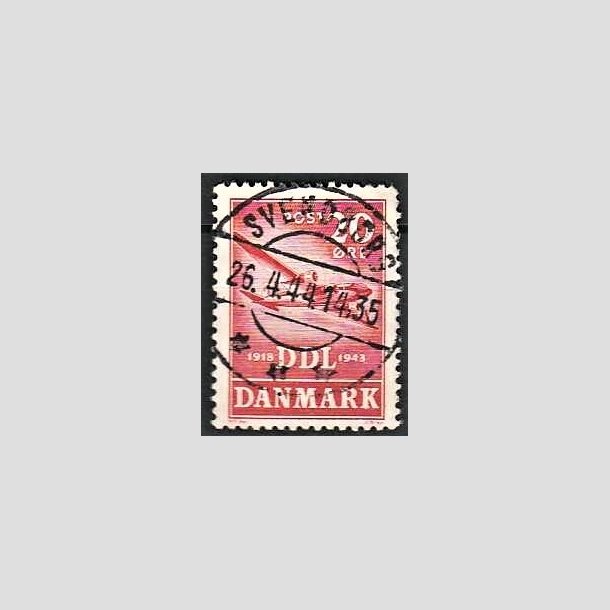 FRIMRKER DANMARK | 1943 - AFA 282 - Danske Luftfartselskab 25 r - 20 re rd - Pragt Stemplet