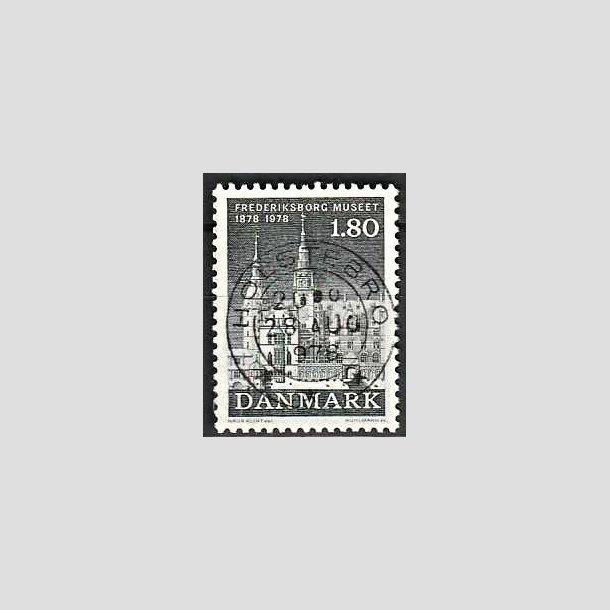 FRIMRKER DANMARK | 1978 - AFA 657 - Frederiksborgmuseet 100 r - 1,80 Kr. sortgr - Pragt Stemplet