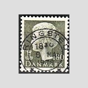 FRIMRKER DANMARK | 1977 - AFA 647 - Dronning Margrethe - 180 re sortgrn - Pragt Stemplet
