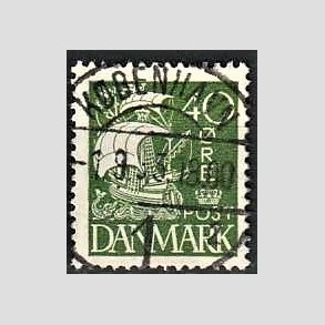 FRIM�RKER DANMARK | 1927 - AFA 174 - Karavel 40 �re gr�n - Lux Stemplet 