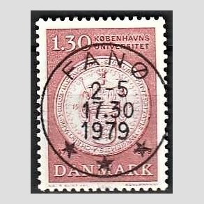 FRIM�RKER DANMARK | 1979 - AFA 673 - K�benhavns Universitet 500 �r - 1,30 Kr. r�d - Pragt Stemplet